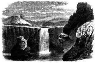 Водопад Тамшибулак в горах Алатау