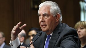 Secretary of State Rex Tillerson testifies before the Senate Foreign Relations Committee, on Capitol Hill in Washington, Tuesday, June 13, 2017. (AP Photo/Jacquelyn Martin)